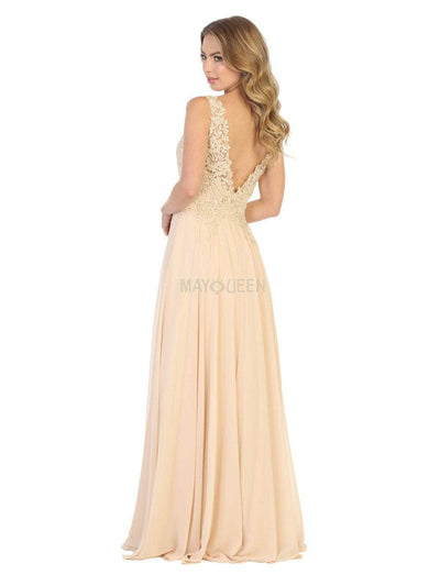 May Queen MQ1754B - Laced A-Line Evening Dress Special Occasion Dress