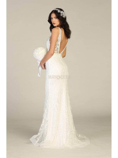 May Queen MQ1758 - Soutache Detailed Evening Gown Evening Dresses 14 /Ivory