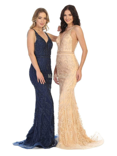 May Queen MQ1758 - Soutache Detailed Evening Gown Evening Dresses 14 /Ivory