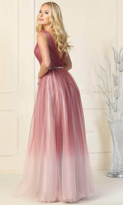 May Queen MQ1844 - Sleeveless Wrap V-neck Evening Gown Special Occasion Dress