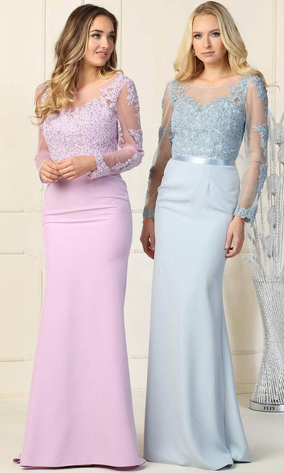 May Queen MQ1847 - Illusion Bateau Formal Gown Special Occasion Dress