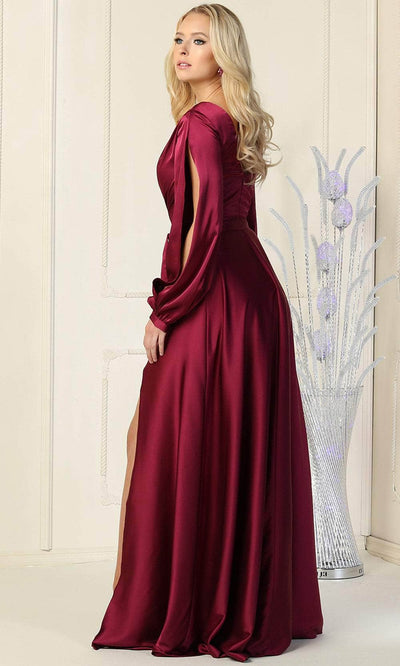 May Queen MQ1857 - Split Bishop Sleeve Formal Dress Special Occasion Dress