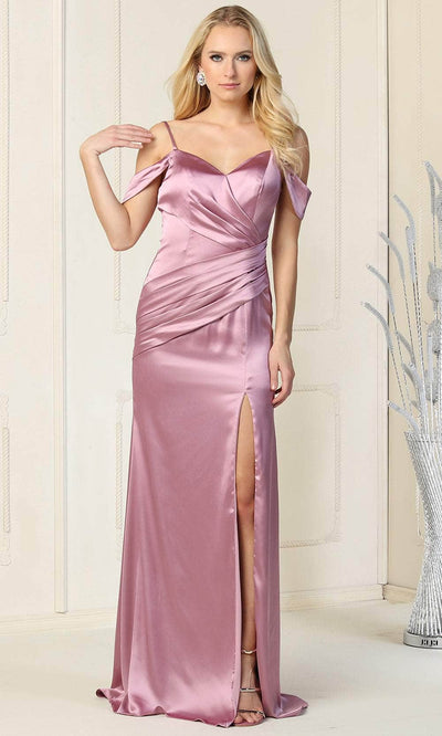 May Queen MQ1861 - V-Neck Pleated Formal Dress Special Occasion Dress