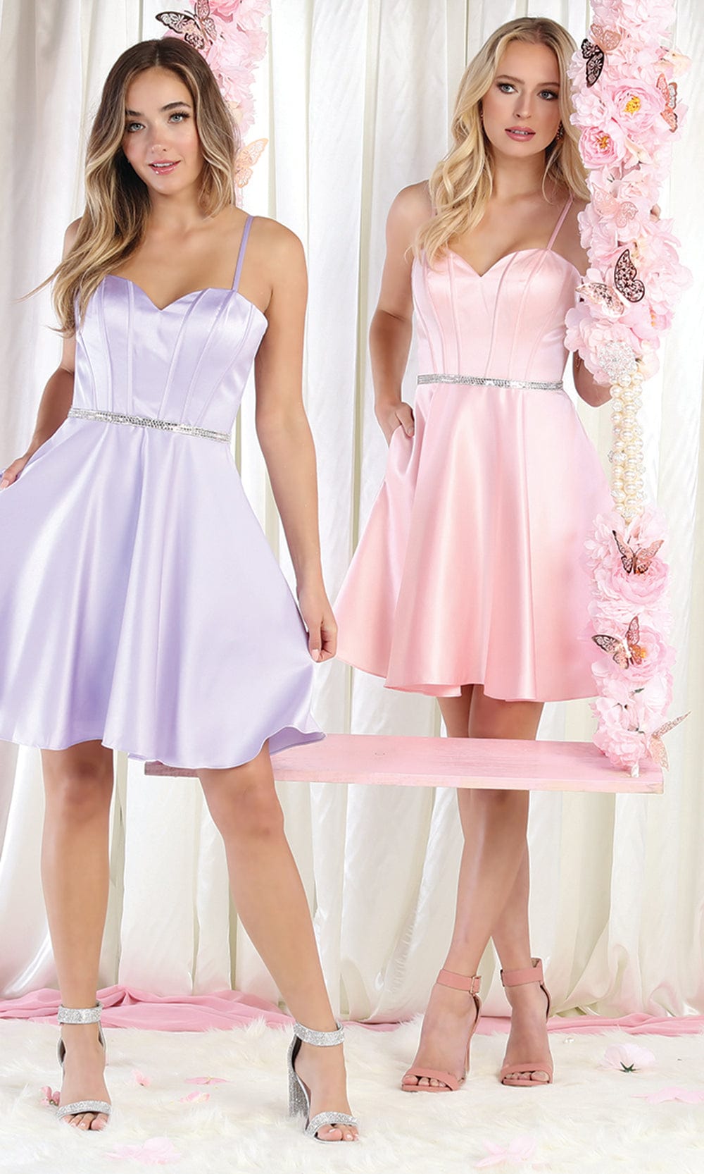 May Queen MQ1864 - Sweetheart A-Line Cocktail Dress Special Occasion Dress In Purple and Pink