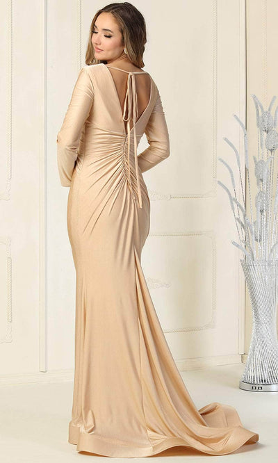 May Queen MQ1873 - V-Neck Knotted Formal Dress Special Occasion Dress