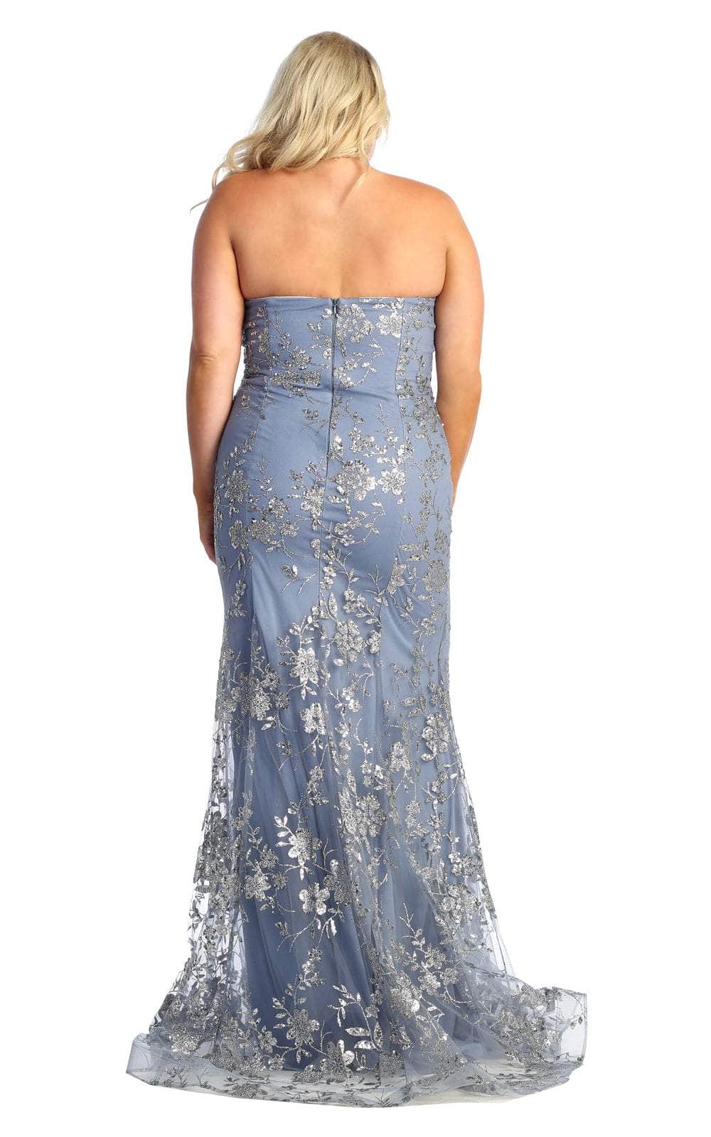 May Queen MQ1921 - Embroidered Sheath Evening Dress Special Occasion Dress