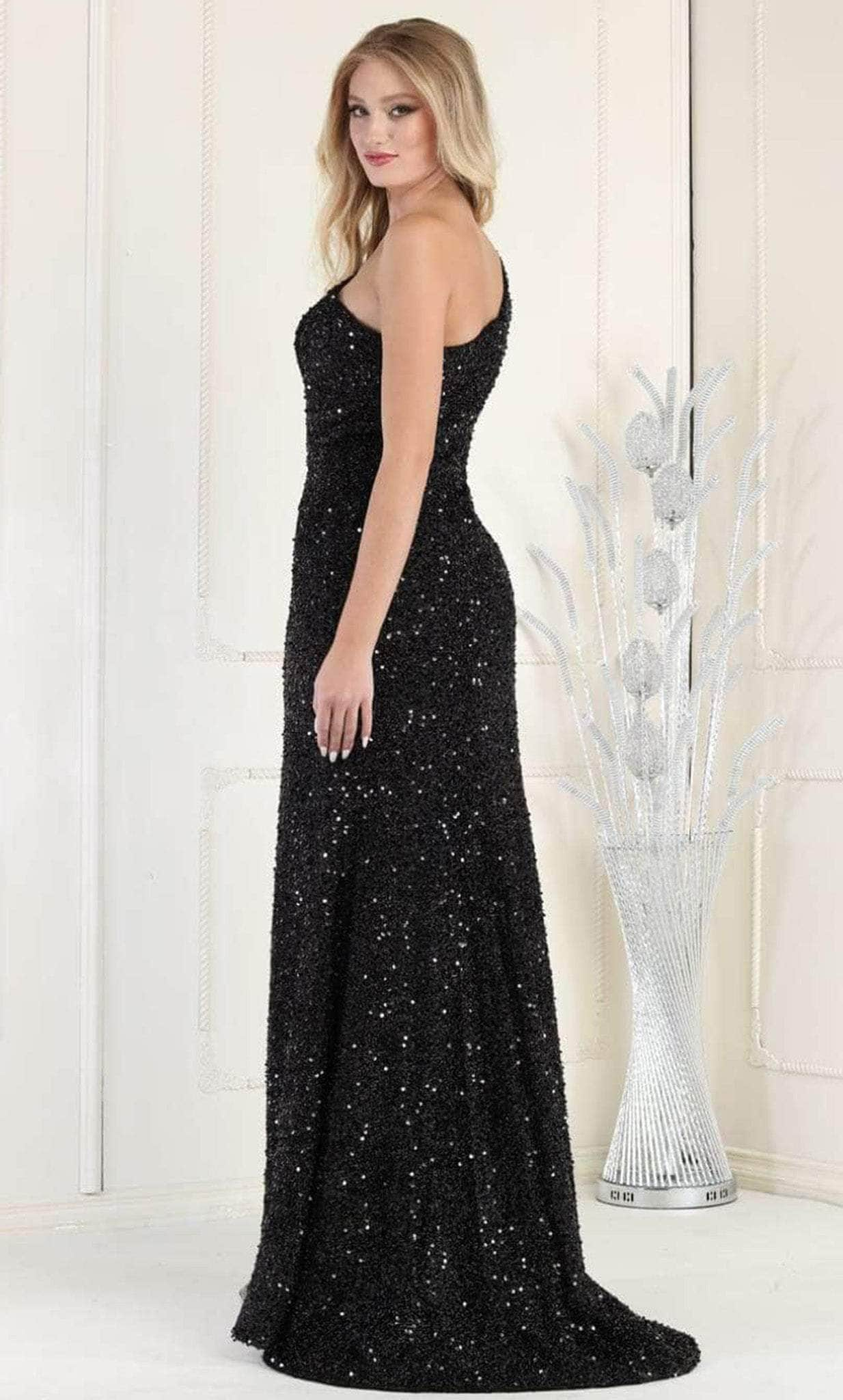 May Queen MQ1941 - Split Sleeve Sequin Evening Dress Evening Dresses