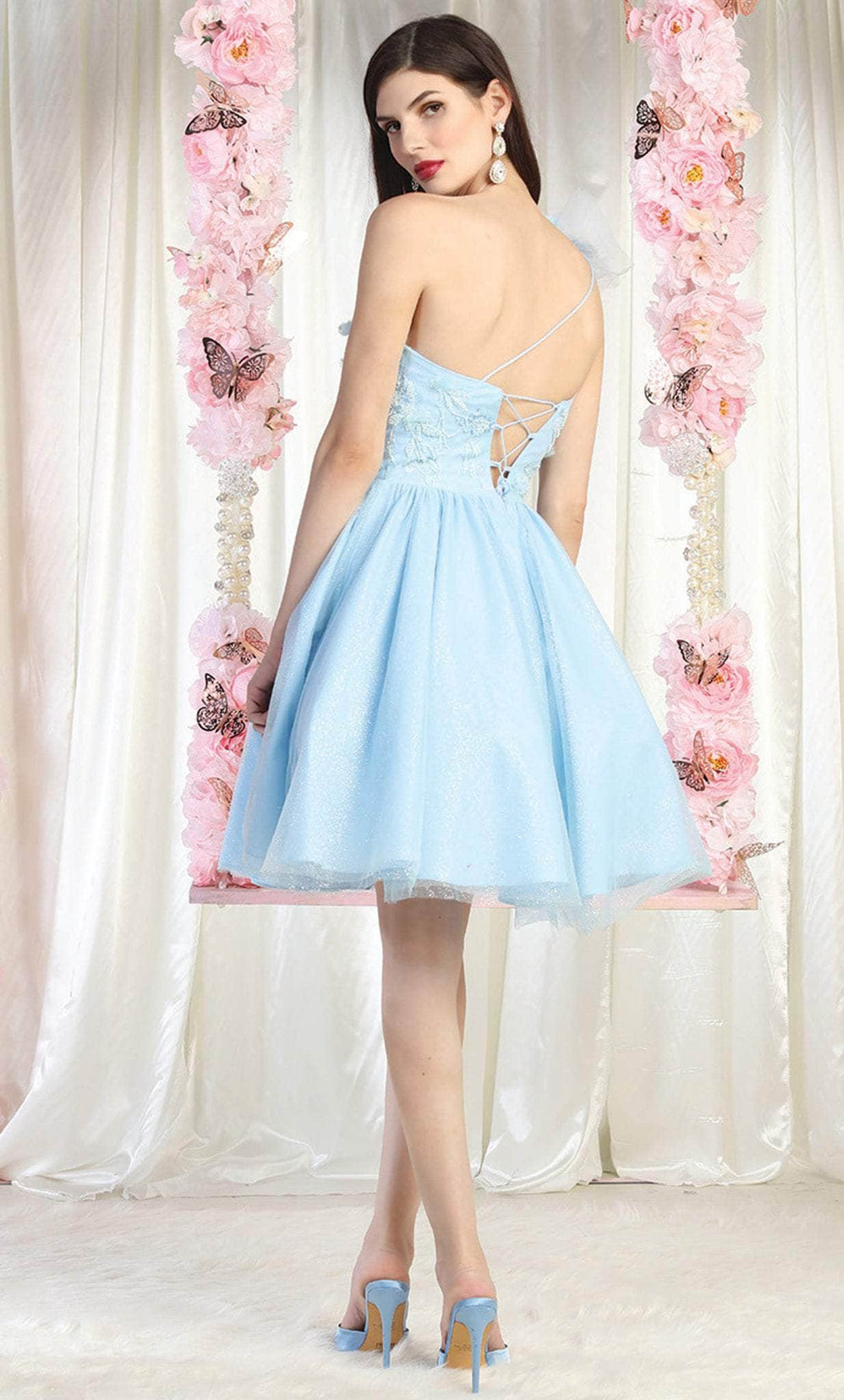 Macys Dresses For Wedding May Queen MQ1952 One Shoulder Glitter A Line Short Homecoming Dress Lilac 10 Macys Dresses For Wedding May Queen MQ1952 One Shoulder Glitter A Line Short Homecoming Dress Lilac 10