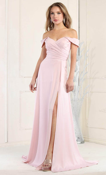 Blush Pink Tulle Off The Shoulder Gown with Ribbon Waist Tie – Marchesa