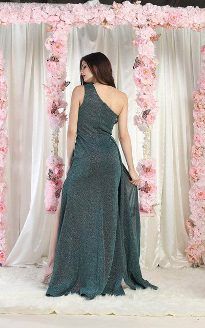 May Queen MQ1976 - One-Sleeve Embellished Prom Dress Special Occasion Dress