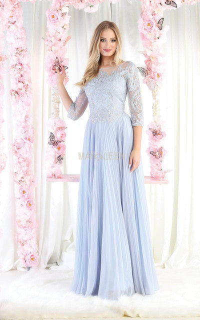 May Queen MQ1980 - Pleated Gown