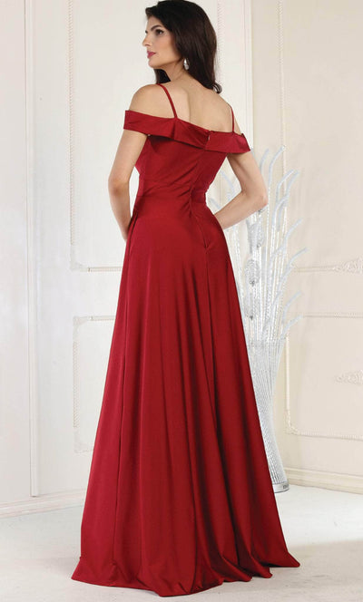 May Queen MQ1988 - Cold-Shoulder V-Neck Prom Dress Special Occasion Dress