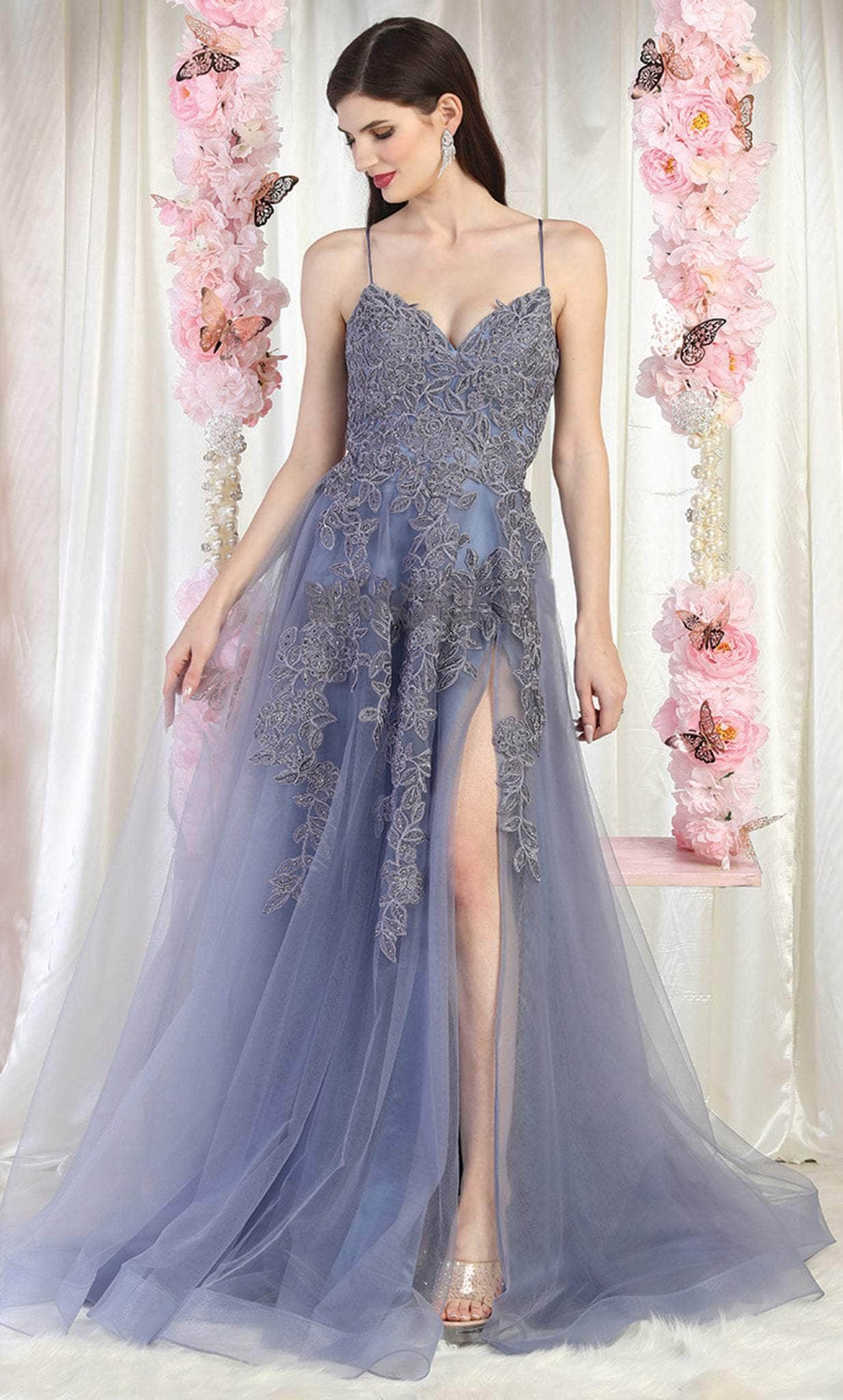 May Queen MQ2013 - Applique Tulle Prom Dress Prom Dresses