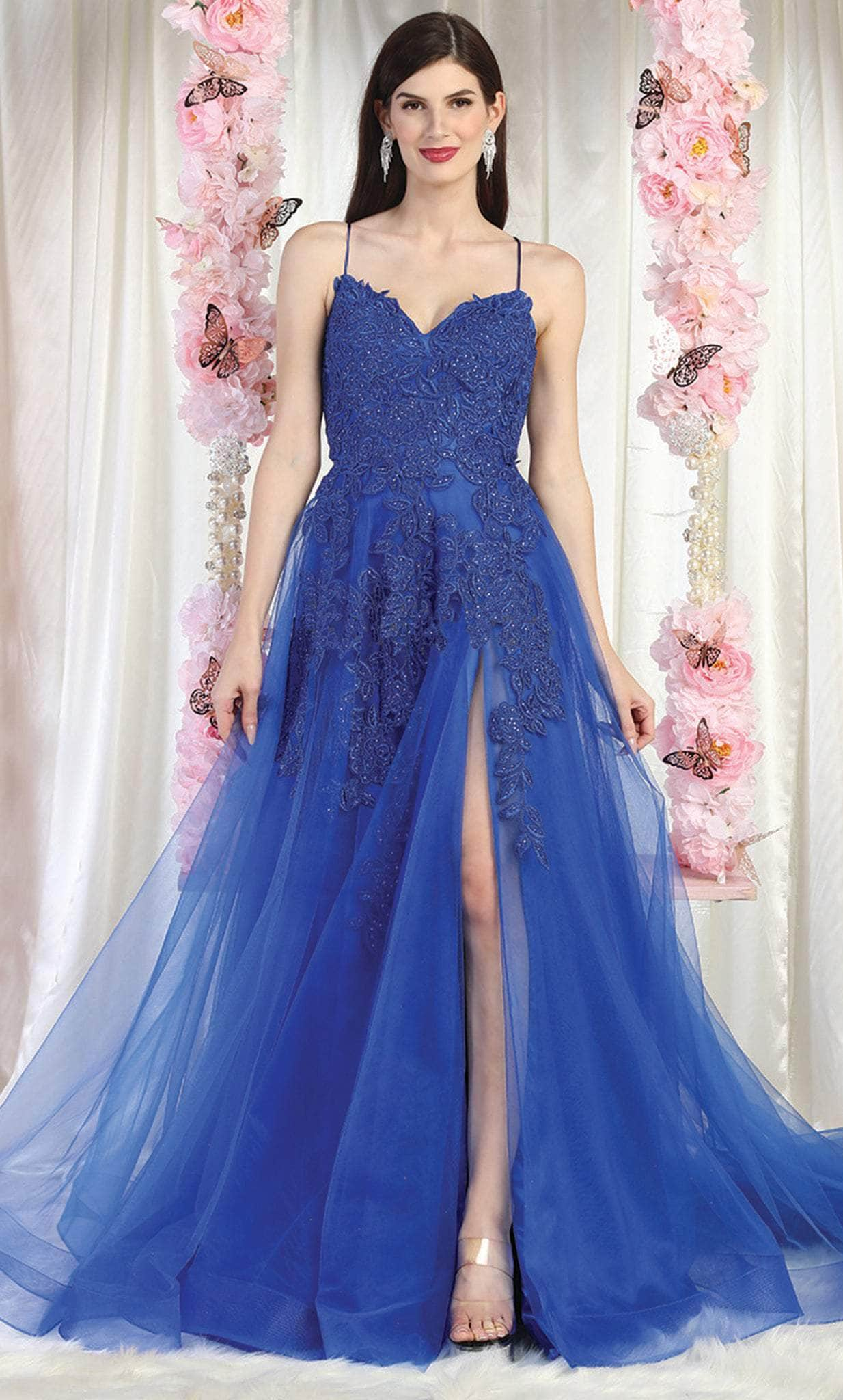 May Queen MQ2013 - Applique Tulle Prom Dress Prom Dresses