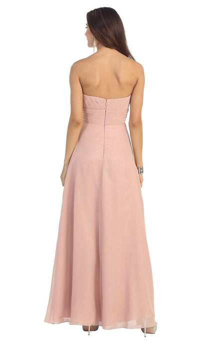 May Queen - MQ875B Strapless Sweetheart Empire Waist Long Formal Dress Bridesmaid Dresses