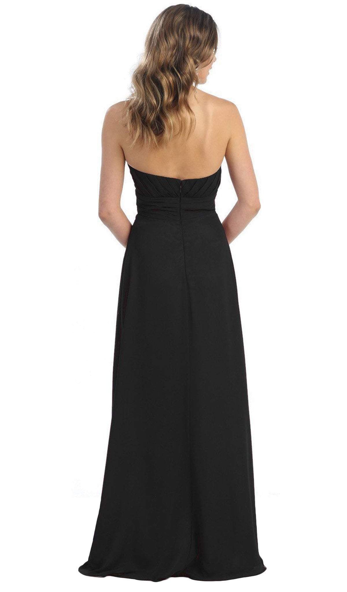 May Queen - MQ875B Strapless Sweetheart Empire Waist Long Formal Dress Bridesmaid Dresses