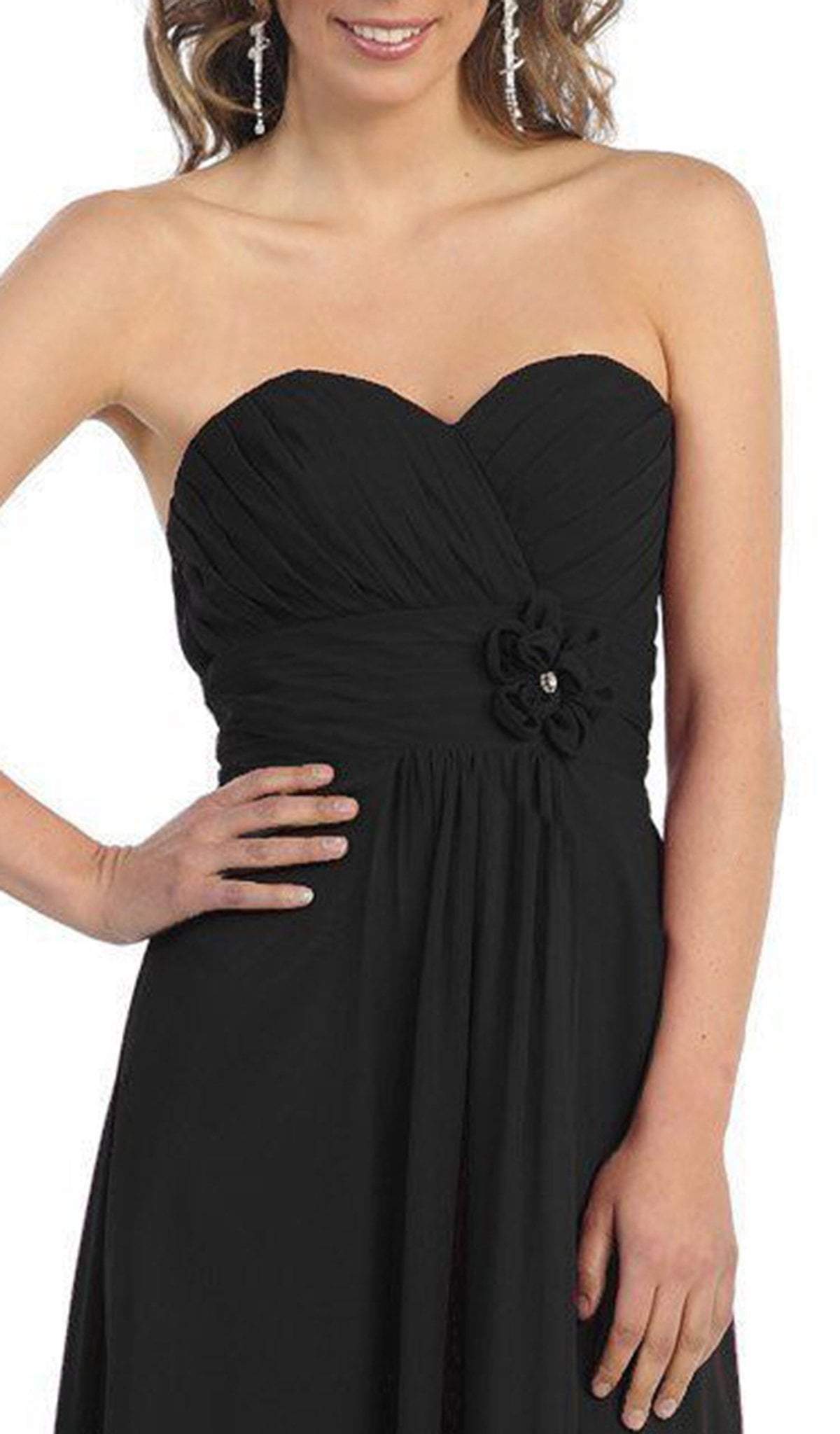 May Queen - MQ875B Strapless Sweetheart Empire Waist Long Formal Dress Bridesmaid Dresses