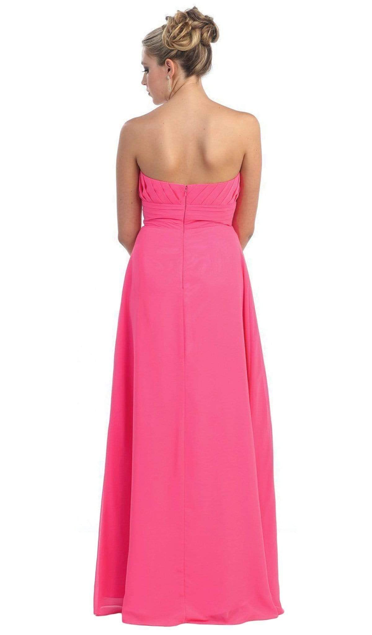 May Queen - MQ875B Strapless Sweetheart Empire Waist Long Formal Dress Bridesmaid Dresses