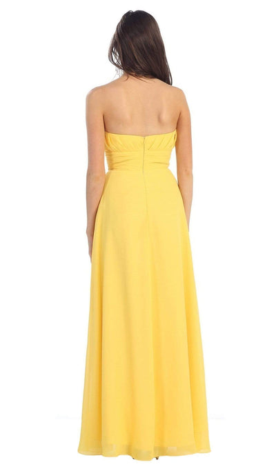 May Queen - MQ875B Strapless Sweetheart Empire Waist Long Formal Dress Bridesmaid Dresses