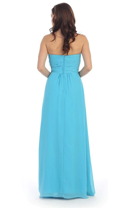May Queen - MQ895B Sophisticated Pleated Sweetheart Chiffon Prom Dress Special Occasion Dress