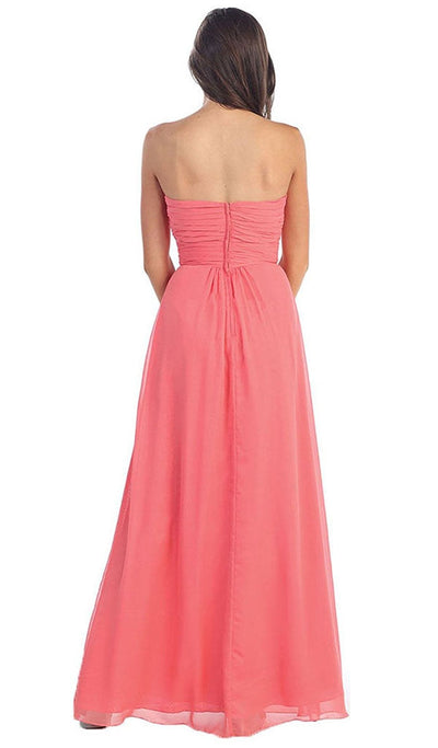 May Queen - MQ895B Sophisticated Pleated Sweetheart Chiffon Prom Dress Special Occasion Dress