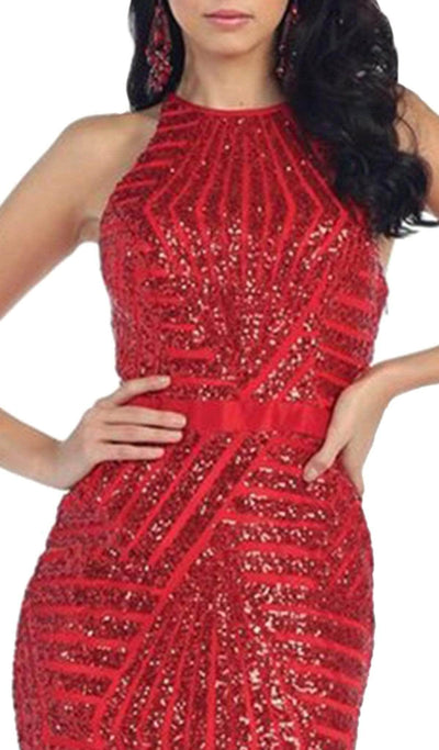 May Queen RQ7238 - Illusion Cutout Back Evening Gown Special Occasion Dresses 16 /Taupe