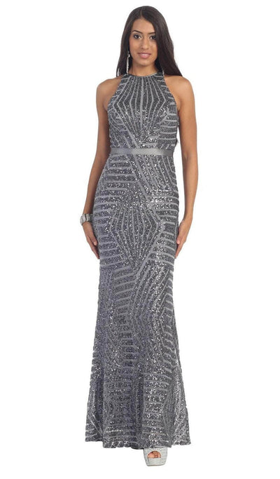 May Queen RQ7238 - Illusion Cutout Back Evening Gown Special Occasion Dresses 16 /Taupe
