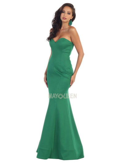 May Queen - RQ7305 Strapless Sweetheart Trumpet Gown Prom Dresses 2 / Emerald Gr