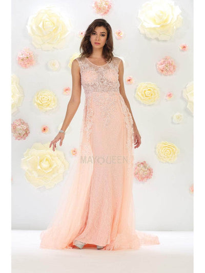 May Queen RQ7469 - Sleeveless Illusion Dress Special Occasion Dress