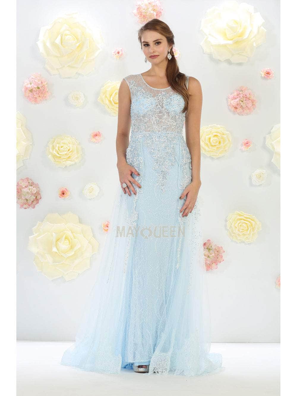 May Queen RQ7469 - Sleeveless Illusion Dress Special Occasion Dress