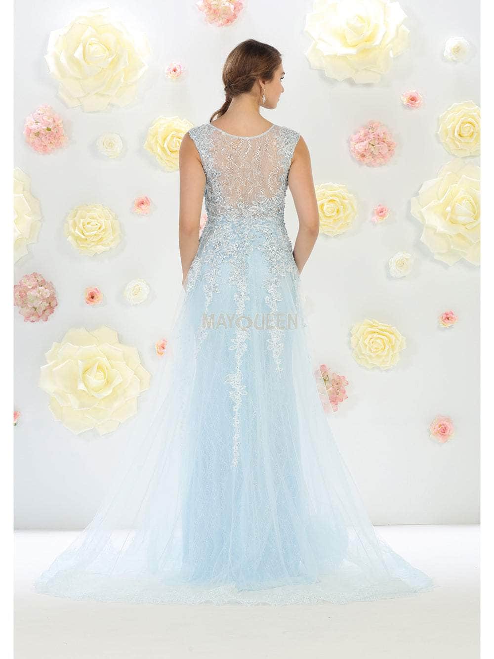 May Queen RQ7469 - Sleeveless Illusion Dress Special Occasion Dress
