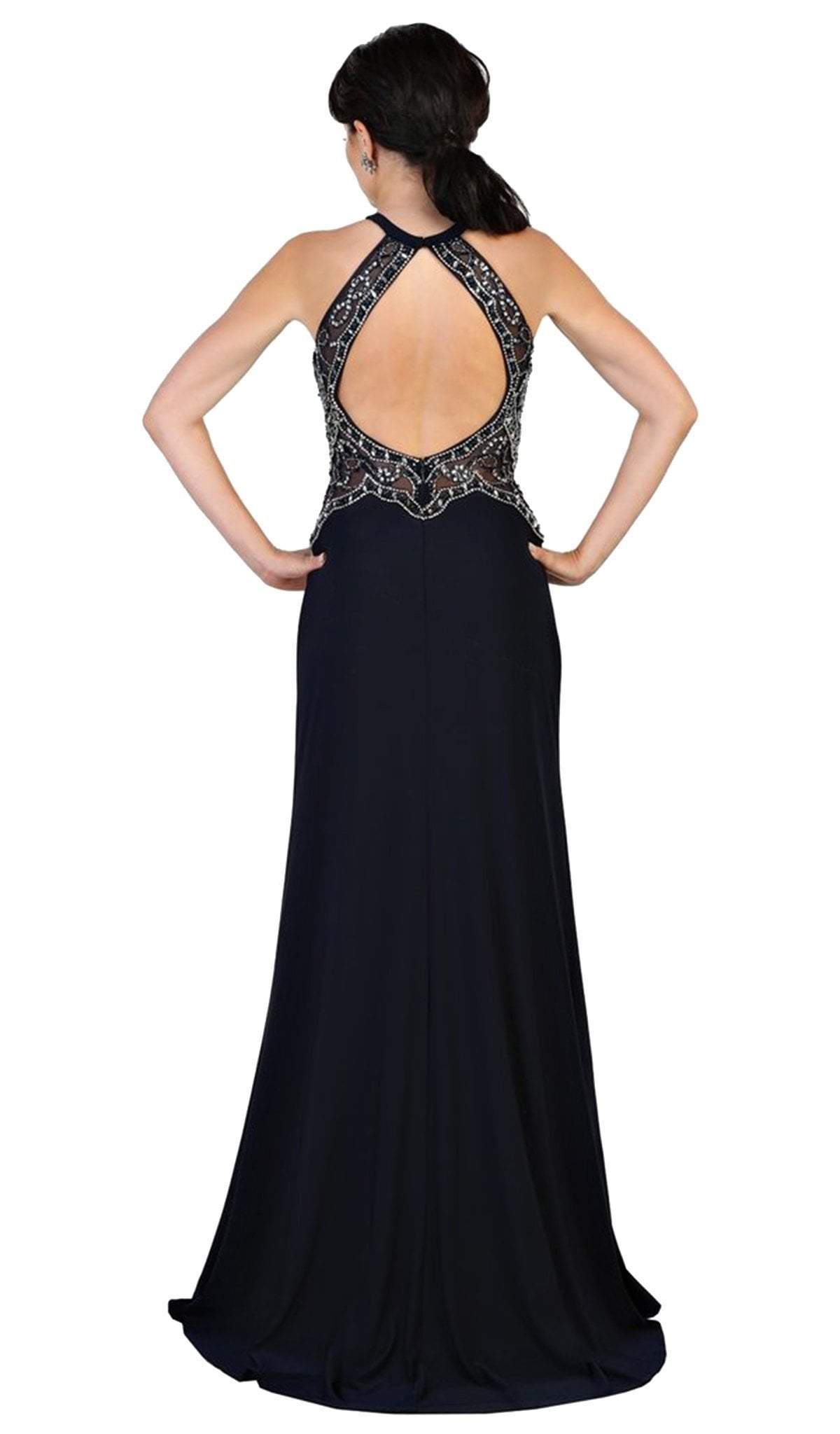 May Queen - RQ7490 Ornate Illusion Panel Prom Gown Special Occasion Dress