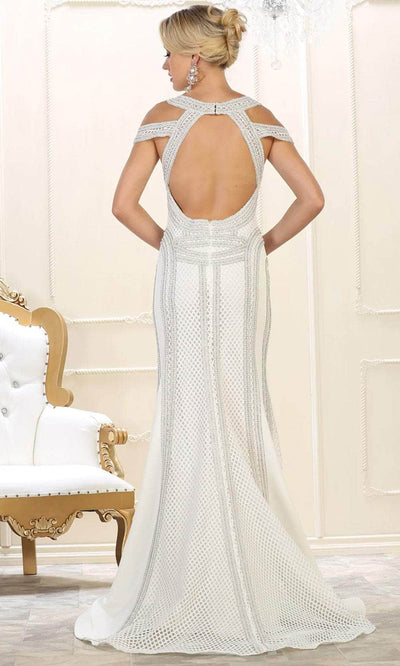 May Queen RQ7614 - Cold Shoulder Evening Gown Evening Dresses