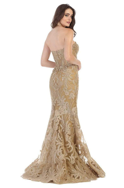 May Queen - RQ7649 Embellished Sweetheart Trumpet Dress Evening Dresses