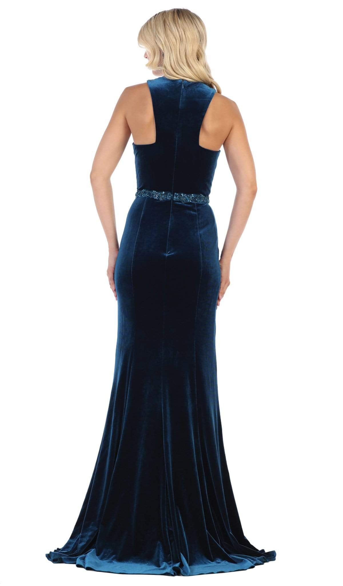 May Queen - RQ7652 Fitted Jewel Sheath Evening Dress Special Occasion Dress