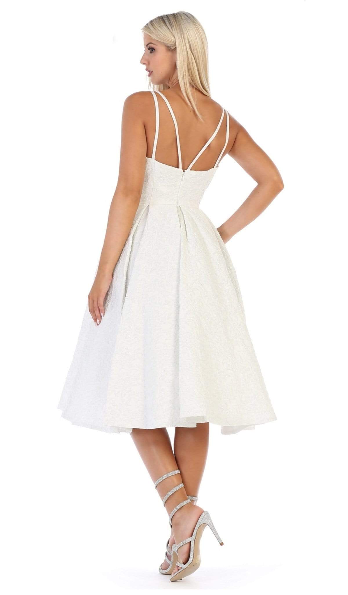 May Queen - RQ7699 Plunging Sweetheart A-Line Cocktail Dress Cocktail Dresses
