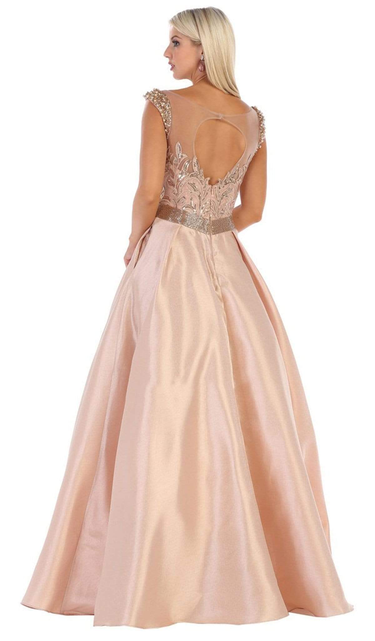 May Queen - RQ7706 Sequin Embroidered Ballgown Ball Gowns