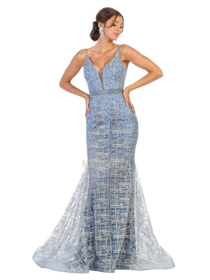 May Queen - Mermaid Dress RQ7803 In Blue