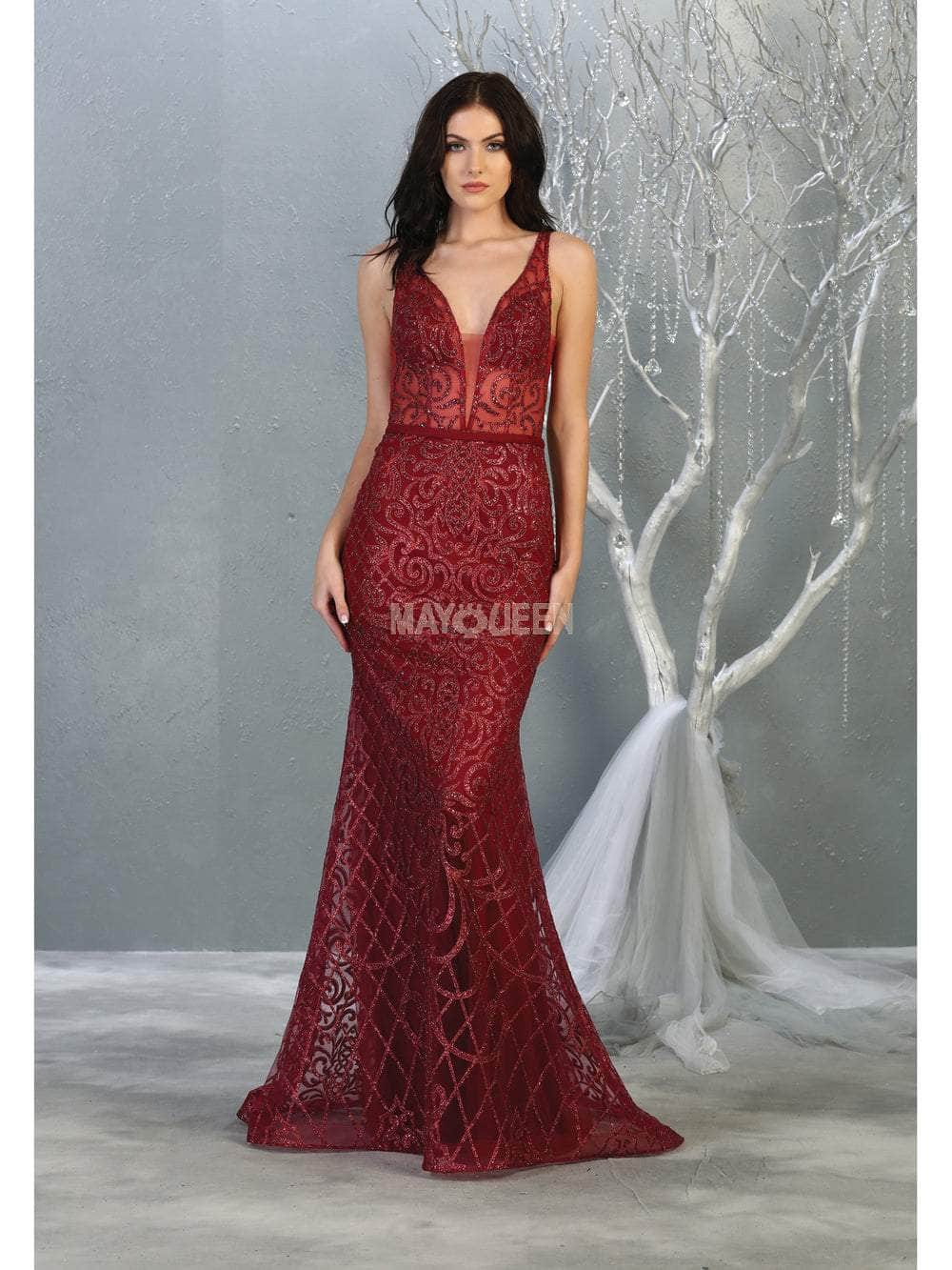 May Queen RQ7844 - Embellished Sleeveless Evening Dress Special Occasion Dress