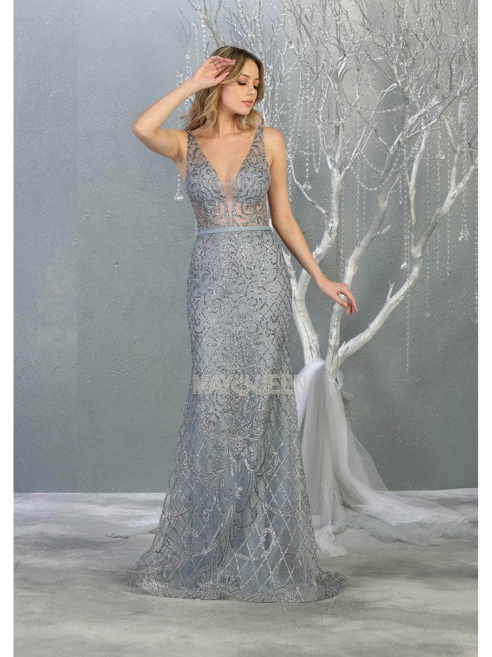 May Queen RQ7844 - Embellished Sleeveless Evening Dress Special Occasion Dress