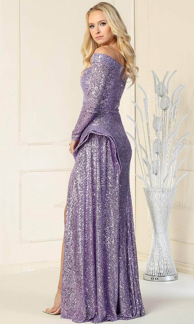 May Queen RQ7890 - Cutout Neckline Fully Sequined Evening Gown Special Occasion Dress