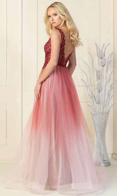 May Queen RQ7899 - Sleeveless V-neck Formal Gown Prom Dresses
