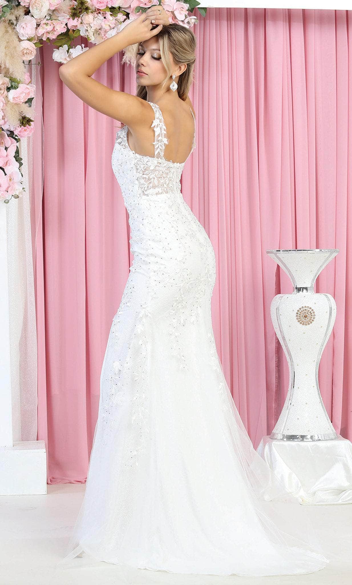 May Queen RQ7933 - V Neck Wedding Dress Bridal Dresses