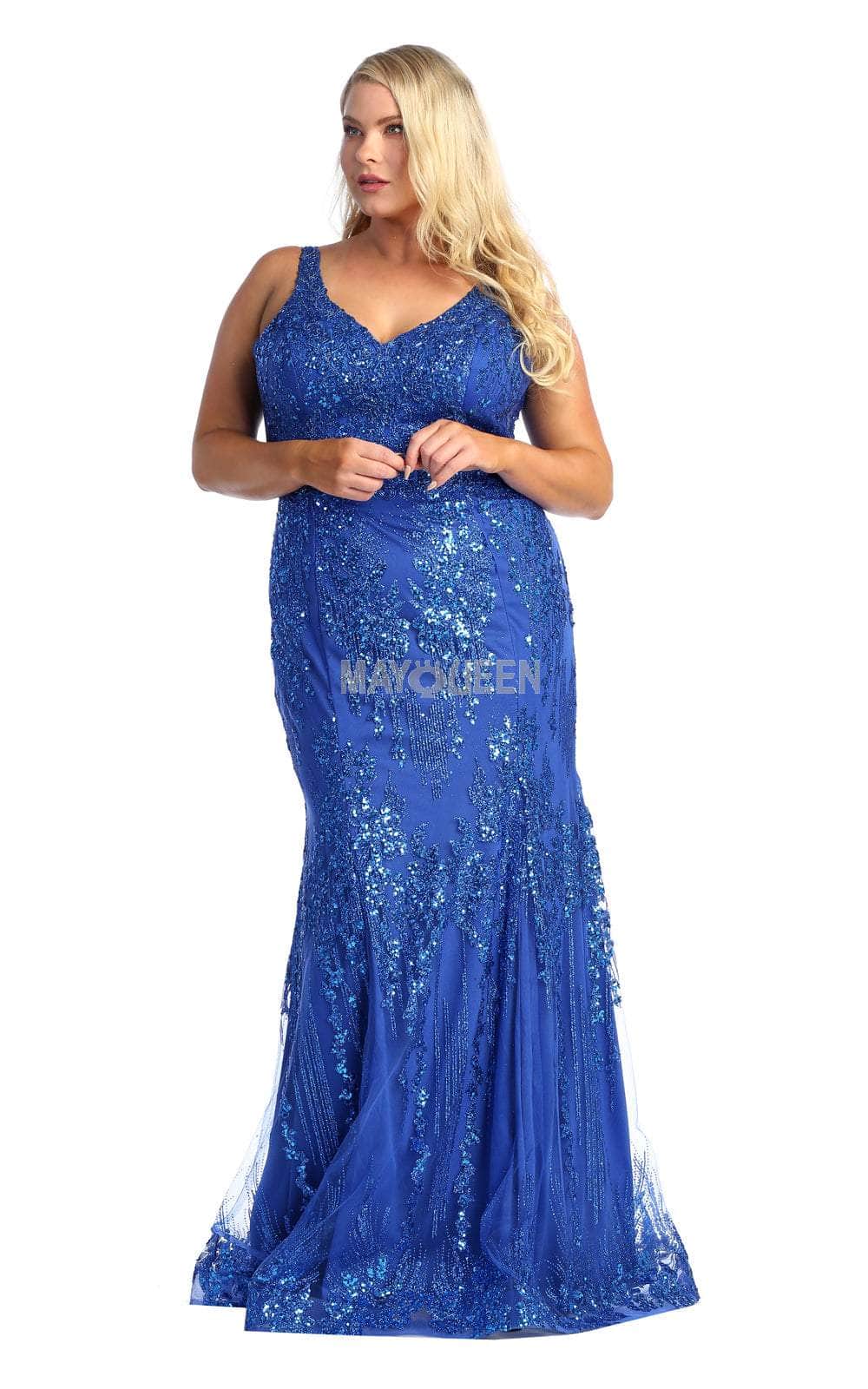 May Queen RQ7941 - Sequined Cut-out Evening Dress Special Occasion Dress