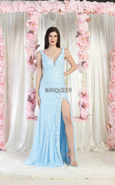 May Queen RQ7976 - Sleeveless 3D Embellished Evening Dress Special Occasion Dress