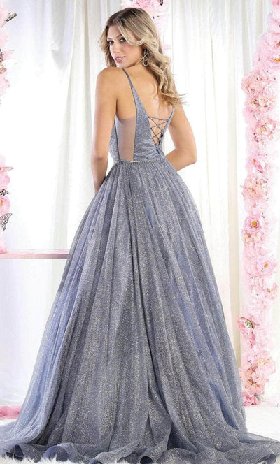 May Queen RQ7983 - Sleeveless V Neck A Line Dress Prom Dresses
