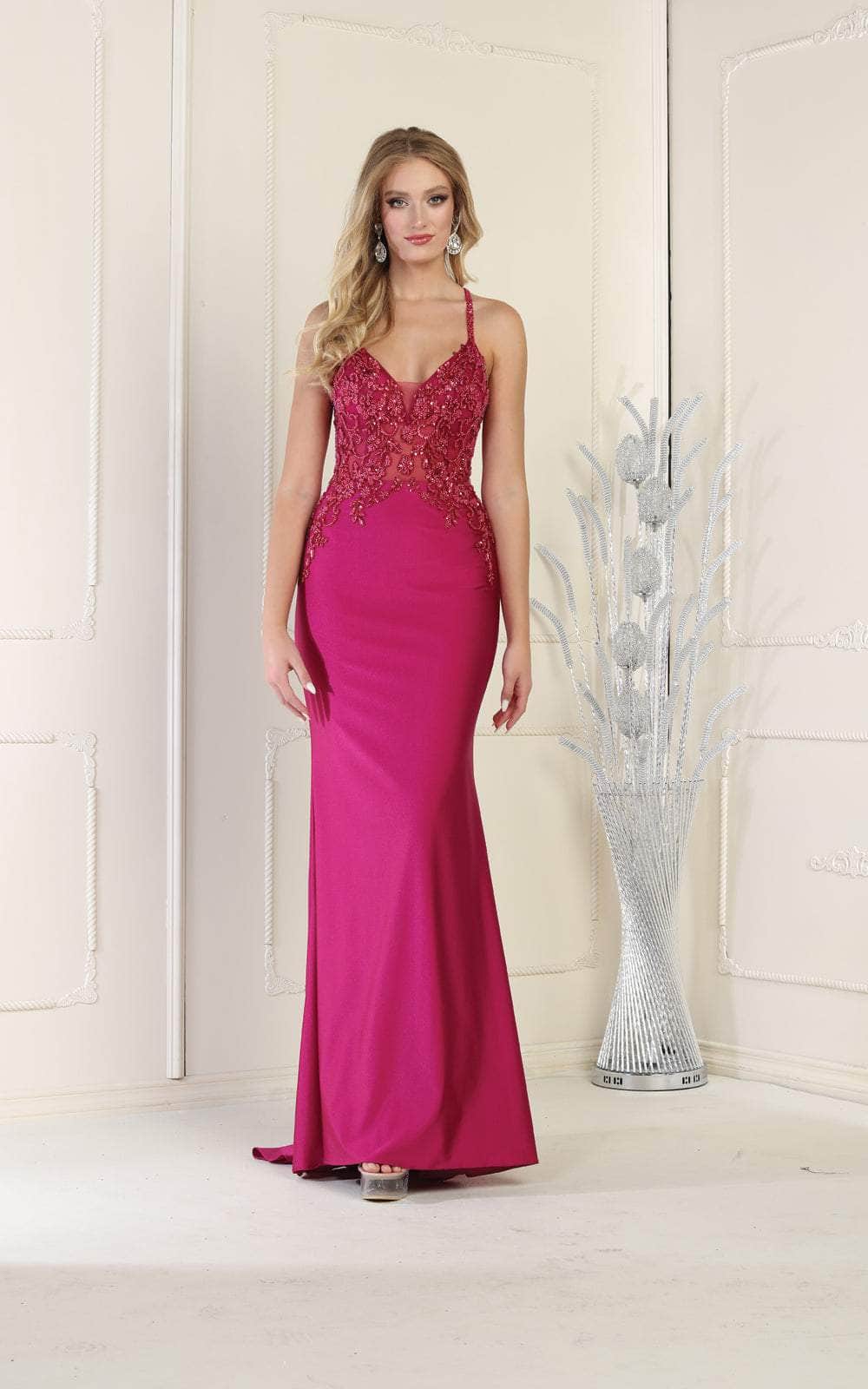 May Queen RQ7991 - Embellished Sleeveless Evening Dress Special Occasion Dress