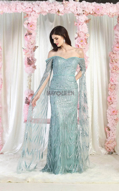 May Queen RQ8008 - Off Shoulder Gown