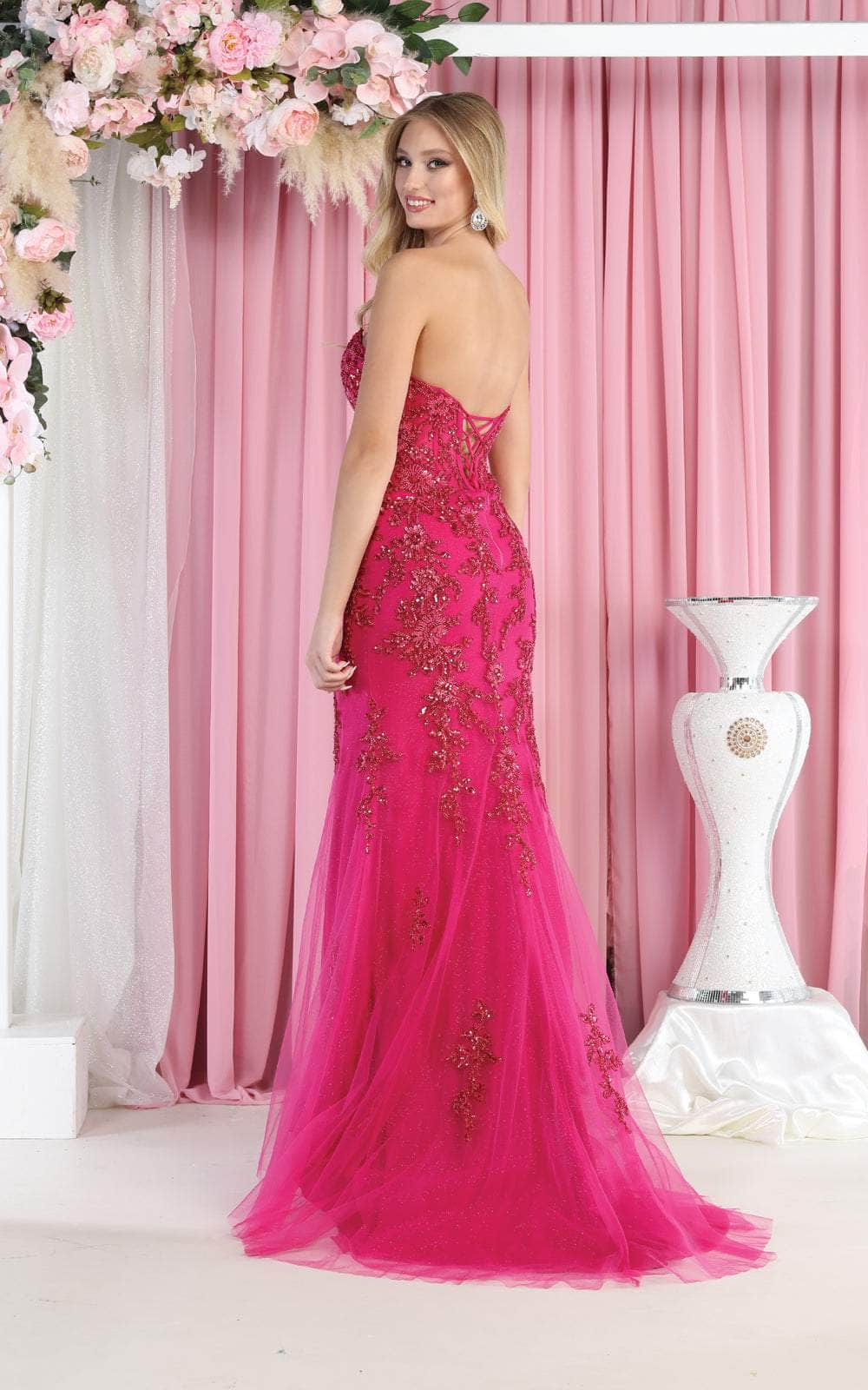 May Queen RQ8013 - Strapless Embellished Evening Dress Special Occasion Dress