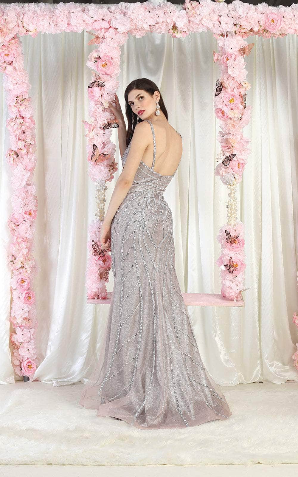 May Queen RQ8023 - Sleeveless Sequined Long Gown Special Occasion Dress